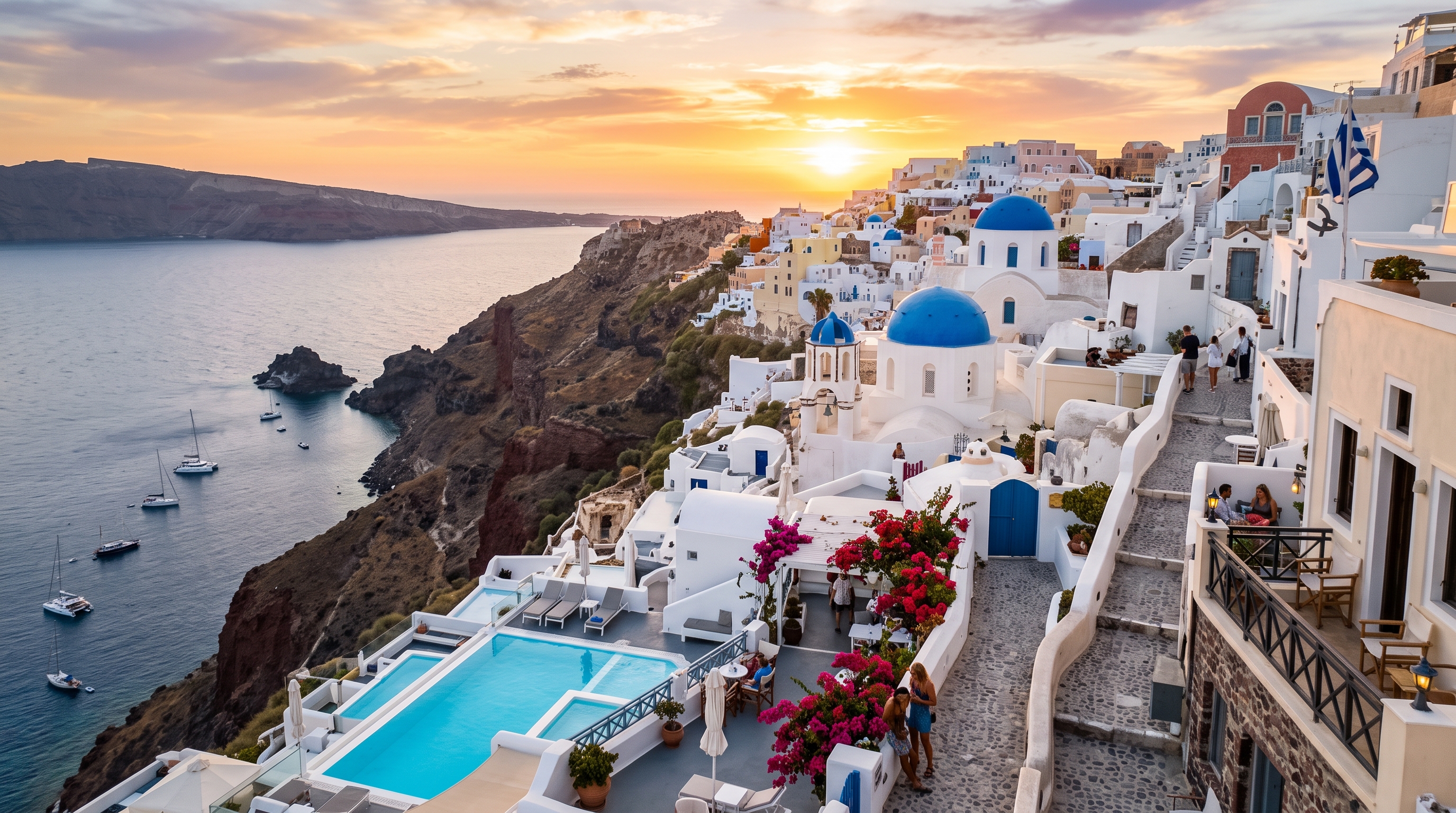 Vuelo sobre Santorini